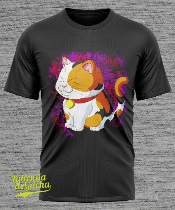 camiseta gato anime